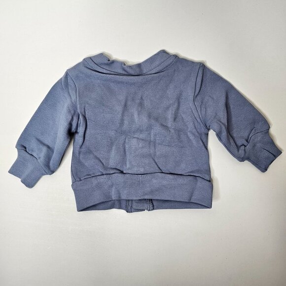 Little Bipsy Kids Baby 0-3 Month Blue Cardigan Sweater Minimalist Preppy Classic - Picture 5 of 5
